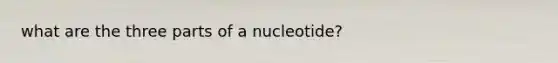 what are the three parts of a nucleotide?