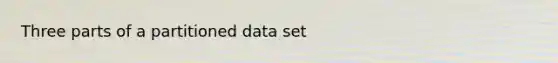 Three parts of a partitioned data set