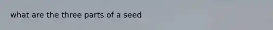 what are the three parts of a seed