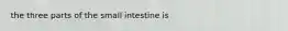 the three parts of the small intestine is