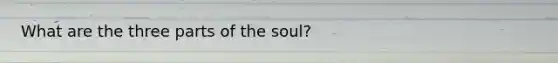 What are the three parts of the soul?