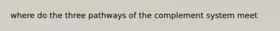 where do the three pathways of the complement system meet