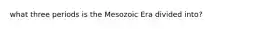 what three periods is the Mesozoic Era divided into?