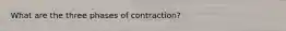 What are the three phases of contraction?