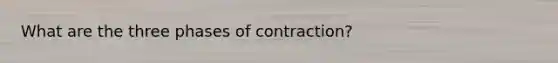 What are the three phases of contraction?