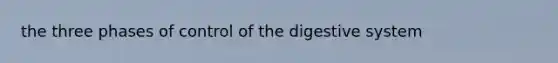 the three phases of control of the digestive system