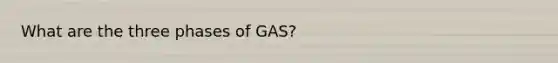 What are the three phases of GAS?