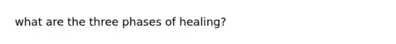 what are the three phases of healing?