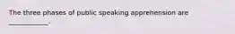 The three phases of public speaking apprehension are ____________.