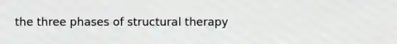 the three phases of structural therapy