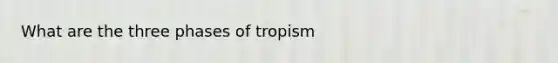 What are the three phases of tropism