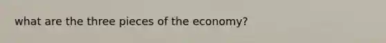 what are the three pieces of the economy?