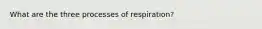 What are the three processes of respiration?