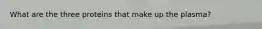 What are the three proteins that make up the plasma?