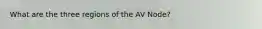 What are the three regions of the AV Node?