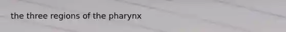 the three regions of the pharynx
