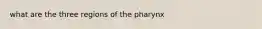 what are the three regions of the pharynx