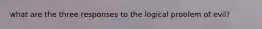 what are the three responses to the logical problem of evil?