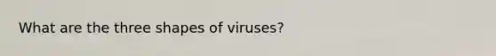 What are the three shapes of viruses?