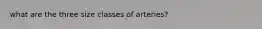 what are the three size classes of arteries?
