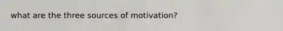 what are the three sources of motivation?