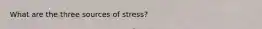 What are the three sources of stress?