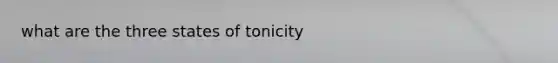 what are the three states of tonicity