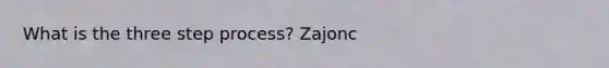 What is the three step process? Zajonc