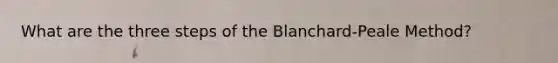 What are the three steps of the Blanchard-Peale Method?