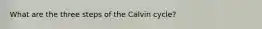 What are the three steps of the Calvin cycle?