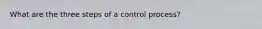 What are the three steps of a control process?