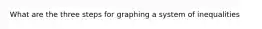 What are the three steps for graphing a system of inequalities