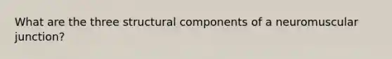 What are the three structural components of a neuromuscular junction?