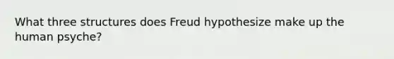 What three structures does Freud hypothesize make up the human psyche?