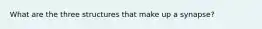 What are the three structures that make up a synapse?