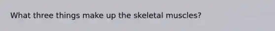 What three things make up the skeletal muscles?