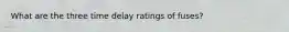 What are the three time delay ratings of fuses?