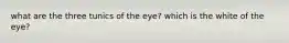 what are the three tunics of the eye? which is the white of the eye?