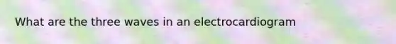 What are the three waves in an electrocardiogram