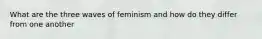 What are the three waves of feminism and how do they differ from one another