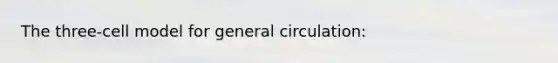 The three-cell model for general circulation: