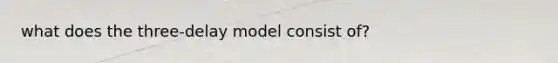 what does the three-delay model consist of?