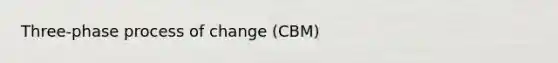 Three-phase process of change (CBM)