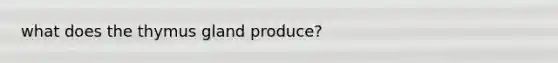 what does the thymus gland produce?