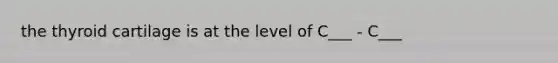 the thyroid cartilage is at the level of C___ - C___