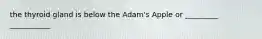 the thyroid gland is below the Adam's Apple or _________ ___________