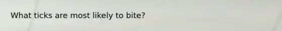 What ticks are most likely to bite?