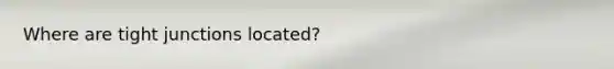 Where are tight junctions located?