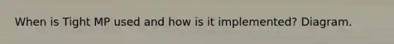 When is Tight MP used and how is it implemented? Diagram.