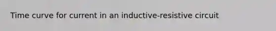 Time curve for current in an inductive-resistive circuit